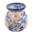 024-dsu103 Vena Blue Rose Polish Pottery Butterfly Aromatic Warmer 724235749571