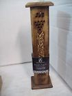 040338487845 Elegant Expressions Incense Burner Holder Woodentower Square Hinged