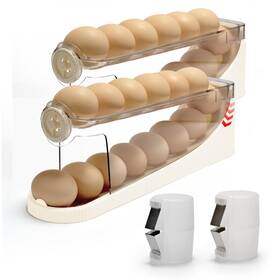 0510sker 740885571362 Egg Holder For Fridge-auto Rolling Fridge Organizer Dispenser Ref