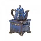 10017714 Teapot Stove Oil Warmer Blue 849179030322