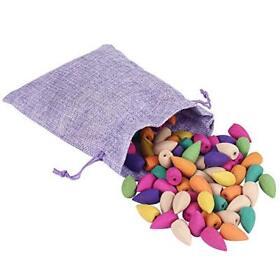 100pcs Backflow Incense Cones 10 Mixed Natural Scents Apple Rose Lily Tulips