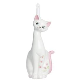 サ ン ア ー ト San1708 Sunart Cute Miscellaneous Goods Lovely Pottery Cat Toilet Brush Stand