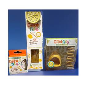 Sm1-ctrbi 1616 Holdings Inc. Citronella Deet-free Outdoor Set Incense Sticks Cone Burner Kit Tin Candle