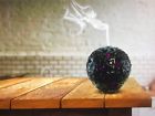 168794 Black Ceramic Diffuser Fleur With Bonus Doterra Peppermint Essential Oil