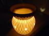 19302 Scentsy Electric Wax Warmer With Wavy Design Translucent Base White