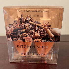 2 Pack New Bath Body Works Wallflower Kitchen Spice Home Refill Bulb Oil Retired
