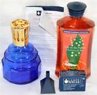 27520 Lampe Berger Paris Cobalt Blue Glass Lamp Lily Of The