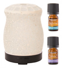 3 Piece Diffuser Gift Set 100 Ml Crackled Mosaic Pure Lavender Essential Oil