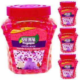 Atb-88136u-4pc 4 Crystal Gel Beads Air Freshener Magnolia Cherry Blossom Scent Odor Eliminator