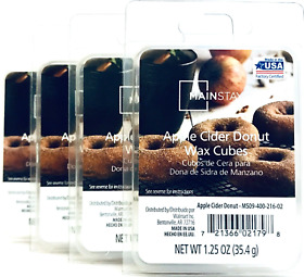 02179 4 Packs Mainstays 1.25 Oz Apple Cider Donut 6 Count Wax Cube Melts Made In Usa