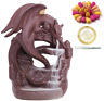 445052595501 Inone Ceramic Dragon Incense Burner With Cones Waterfall