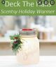 63608 Scentsy Deck The Halls Holiday Wax Warmer Frosted Glass Mason