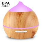 663274861878 Essential Oil Diffuser Aromatherapy Ultrasonic Wood Grain Waterless