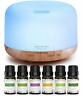850039333316 Asakuki Essential Oil Diffuser With Oils Set Aroma