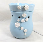 248272 8986 Scentsy Babys Breath Melted Wax Warmer Blue White Flowers