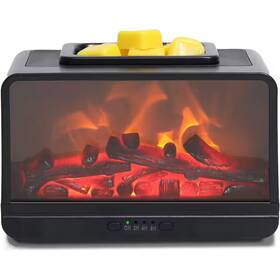 Afoxsos 313106944919 Black Electric Wax Melt Warmer With Ptc Heating And Dynamic Flame Effect