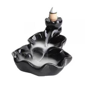 Afoxsos 445046226220 Ceramic Lotus Backflow Incense Burner With 10 Aromatherapy Cones