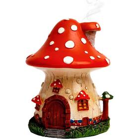 Afoxsos 744759832979 Glow-in-the-dark Mushroom House Incense Burner Resin Material Adorable Home De