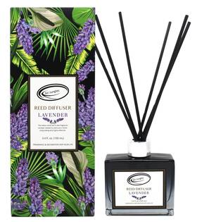 Aj026 Air Jungles Lavender Scent Reed Diffuser Set With Sticks Essential Incense Oil Freshener