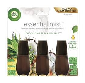 Air Wick 062338020488 Essential Mist Refill 3 Ct Coconut And Pineapple Oils D