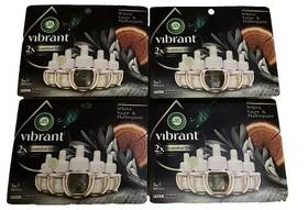 Air Wick 062338031385 Lot Of 4 White Sage Mahogany Vibrant Plugin Scented Oil Refill 5 Pack