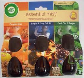 Air Wick 062338031897 Essential Mist Fragrance Refill 3 Pack-linen And Petals-save 2