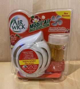 Air Wick 062338775838 Mobil Electric Portable Diffuser Country Berries .51oz 15ml New