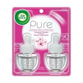 Air Wick Pure Tropical Flowers Plug In Refills 2 Plugs Nip