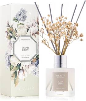 Airkeep 313053924958 Reed Diffuser Set 3.38 Fl Oz 100 Ml - Clean Linen Oil Diffusers With 8
