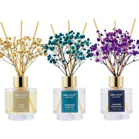 Airkeep 753514097577 Reed Diffuser Set Of 3 Clean Linen Ocean Mist&sea Salt Lavender Eucalyptus Oi Airkeep 753514097577 Reed Diffuser Set Of 3 Clean Linen Ocean Mist&sea Salt Lavender Eucalyptus Oi