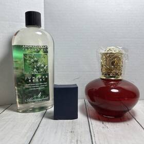 L102 Alexandria Fragrance Lamp S Red Glass With Juniper Berry Stratford Ruby