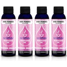 Atb-1501-4pc Alltopbargains Set Of 4 Premium Grade Baby Powder Scent Fragrance Oil For Aroma Therapy Diffuse