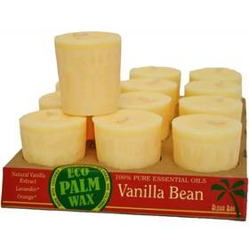 Ya8024 Aloha Bay Candle Eco Palm Wax Votives Vanilla Bean Cream 12 Unit