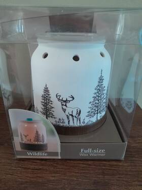 Ambi-escents 843283102784 New Full Size Wax Warmer With Deer And Trees Design