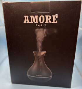 Amore Paris 841917130714 Ultrasonic Essential Oil Diffuser And Humidifier With 7 Color Led New Open Box