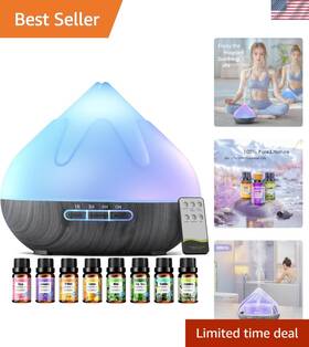 Aroma Diffuser With Essential Oils 645707331509 400 Ml Remote-controlled Oil Led Lights And Aromatherapy