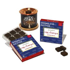 Aromafume 901362068375 Nag Champa Incense Bricks 2 X 9 And Tree Of Life Exotic Burner