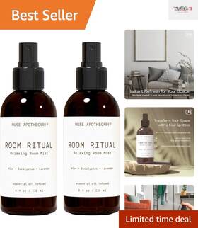 Aromatic Room Mist 786830388258 Natural Set - Essential Oil Infused 8oz Spray Aloe Eucalyptus