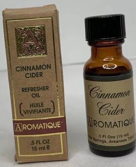 Aromatique 719997531014 Refresher Oil .5 Fl Oz 15 Ml Cinnamon Cider Scented In Original Box