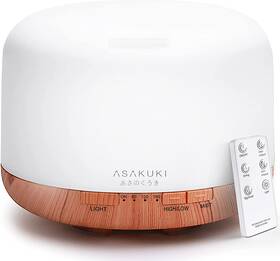 100-df001-yus Asakuki 500ml Premium Essential Oil Diffuser With Remote Control 5 In 1