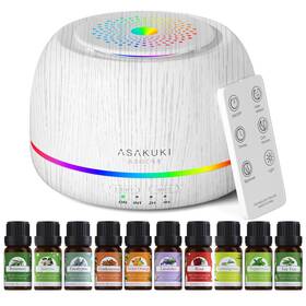 B0c64zz58g Asakuki Premium Essential Oil Diffuser With 10 Set &remote Control 5 In 1 Ultras