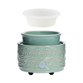 Asawasa 704768153762 Wax Melt Warmer With 1 Pc Silicone Dish3-in-1 Ceramic Melter Burner