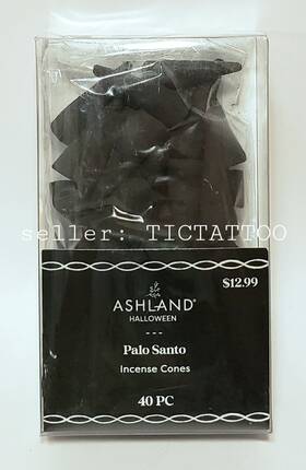 Ashland 806943801519 Palo Santo Scented Incense Cones 40ct Halloween New