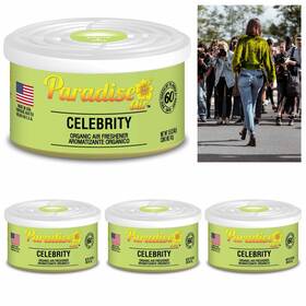 21562 Atb 4 Pc Paradise Organic Air Freshener Celebrity Scent Fiber Can Home Car Aroma