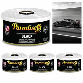 Org-12003ct144-4pc Atb 4 Pc Paradise Organic Air Freshener Black Scent Fiber Can Home Office Car Aroma