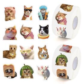 P-ggbq-m-600-wee Atiloy 1200pcs For Cat Sticker Funny Stickers Kids Cute Animal Wate