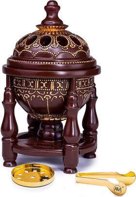 Attar Mist 705353818509 Am Charcoal Incense Burner - Bakhoor Oud Frankincense Resin For