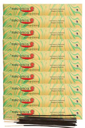 Auroshikha 904031300288 Marbling Patchouli Incense 10 Sticks Pack - Total Of 100 Gram