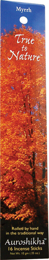 Auroshikha True To Nature 079565001210 Incense Sticks Myrrh By 16