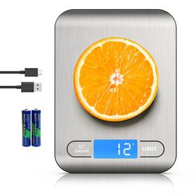 Azck43h Azc Rechargeable Food Scale 33 Lb Kitchen Digital Weight Grams And Oun